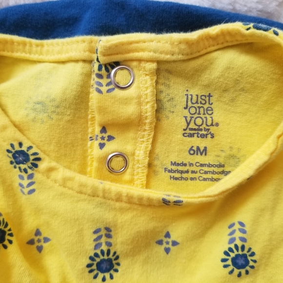Yellow Ruffle Baby Onsie/Dress, 6 mo - Picture 3 of 5